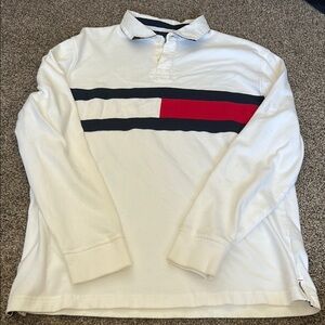 Mens White Tommy Hilfiger Long Sleeve Sweater